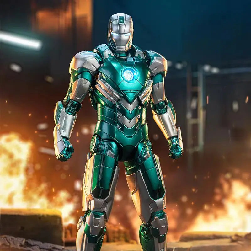 Figura de acción de Iron Man Mk31 de Zd Toys, de la serie Marvel, con articulaciones móviles, modelo coleccionable, ideal como adorno de escritorio o regalo para los fans.