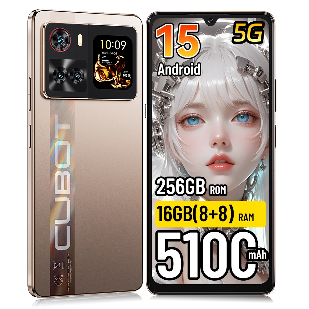 [Envíos desde Polonia] Cubot X100 Android 15 5100mAh 33W NFC Smartphone 5G 6.88" 16GB(8+8) RAM 256GB ROM Teléfono Móvil 64MP