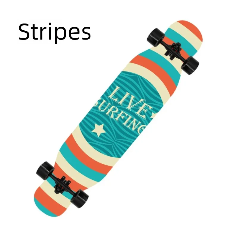 Longboard de Danza Freestyle de 42 Pulgadas con Doble Kick, Skateboard Completo, Cruiser Urbano para Principiantes, Adultos, Hombres y Mujeres