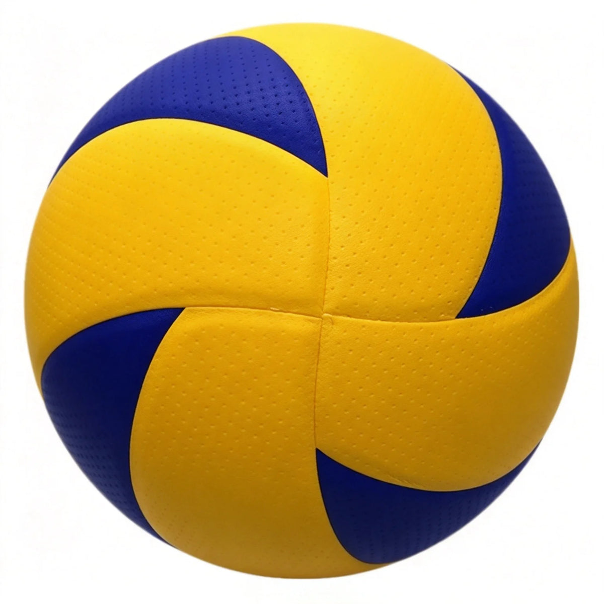 Balón de voleibol de tamaño 5, de poliuretano, para entrenamiento en interiores y exteriores, balón de voleibol de playa resistente al agua, ideal para el gimnasio escolar, color azul y amarillo.