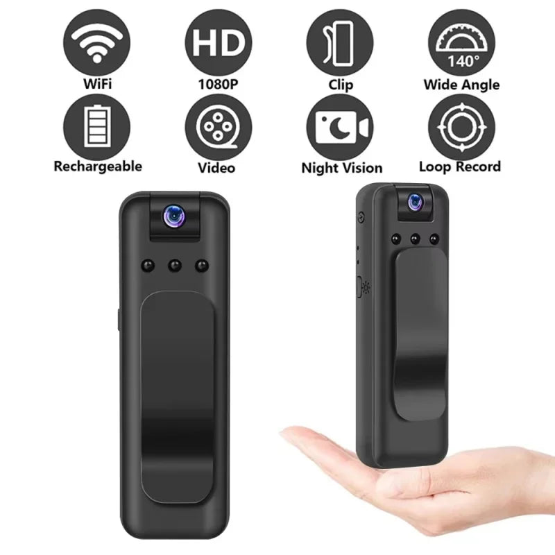 Mini cámara HD 1080P, grabadora de vídeo Digital pequeña y portátil, videocámara de vigilancia, vídeo de visión nocturna para cámara corporal de policía, infrarrojos