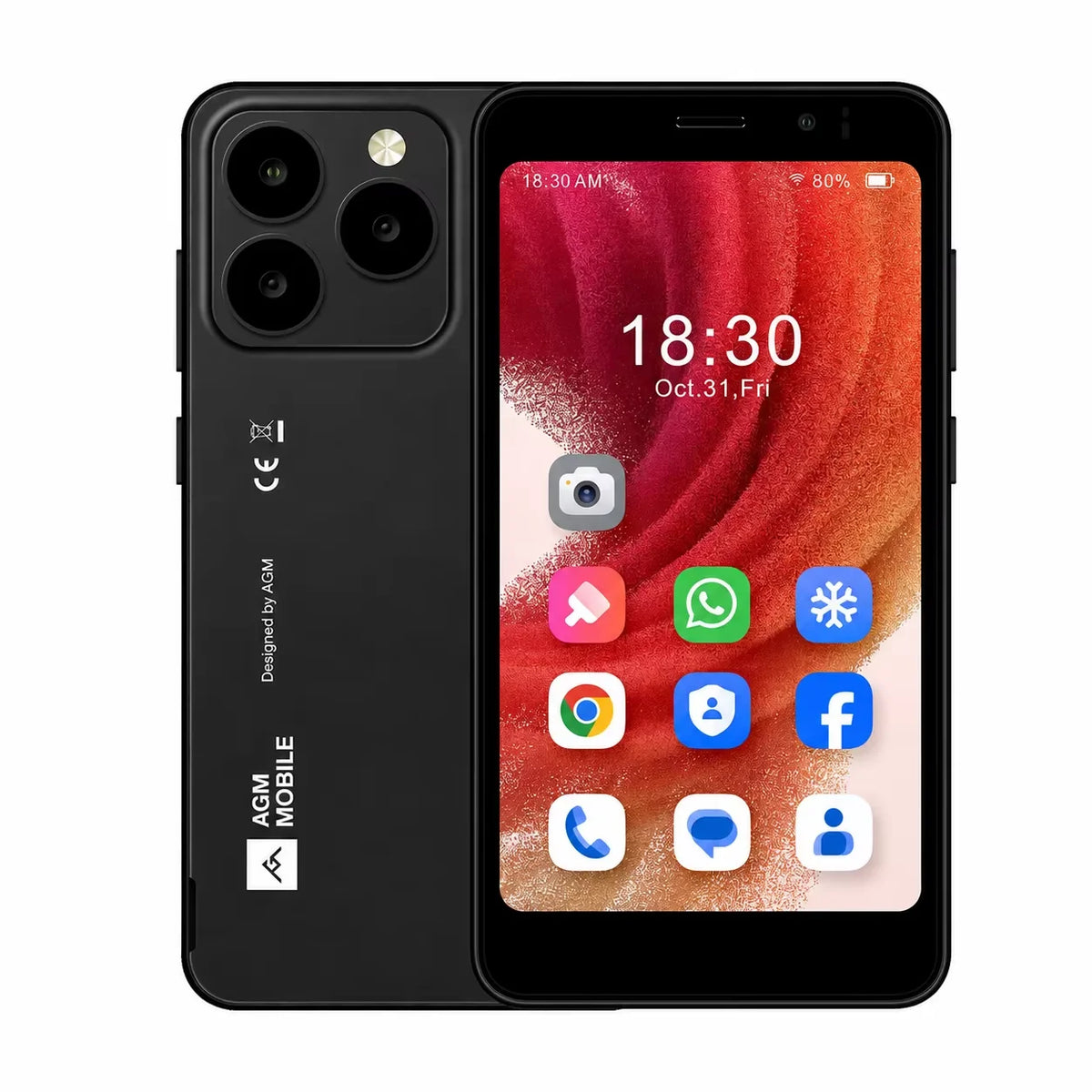 Smartphone AGM N2 Mini, tamaño compacto, pantalla de 4,96 pulgadas, 3 GB de RAM, 32 GB de almacenamiento, batería extraíble de 3000 mAh, sistema Android 16 GO, teléfono ligero