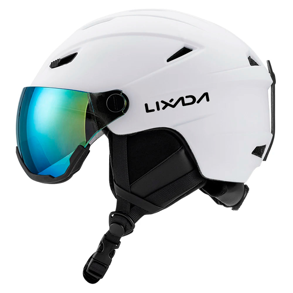 LIXADA Casco de esquí integrado Casco de snowboard para hombres y mujeres con gafas de visera extraíbles Ropa de snowboard para hombres y mujeres