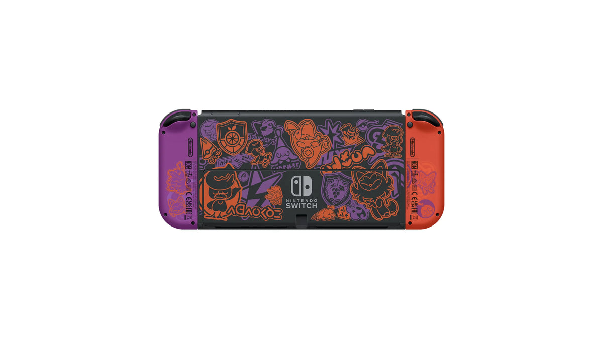 Consola Nintendo Switch (Modelo OLED) Edición Pokémon Karmesin y Purpur, SIN juegos incluidos, pantalla OLED de 7 pulgadas, Joy-Con