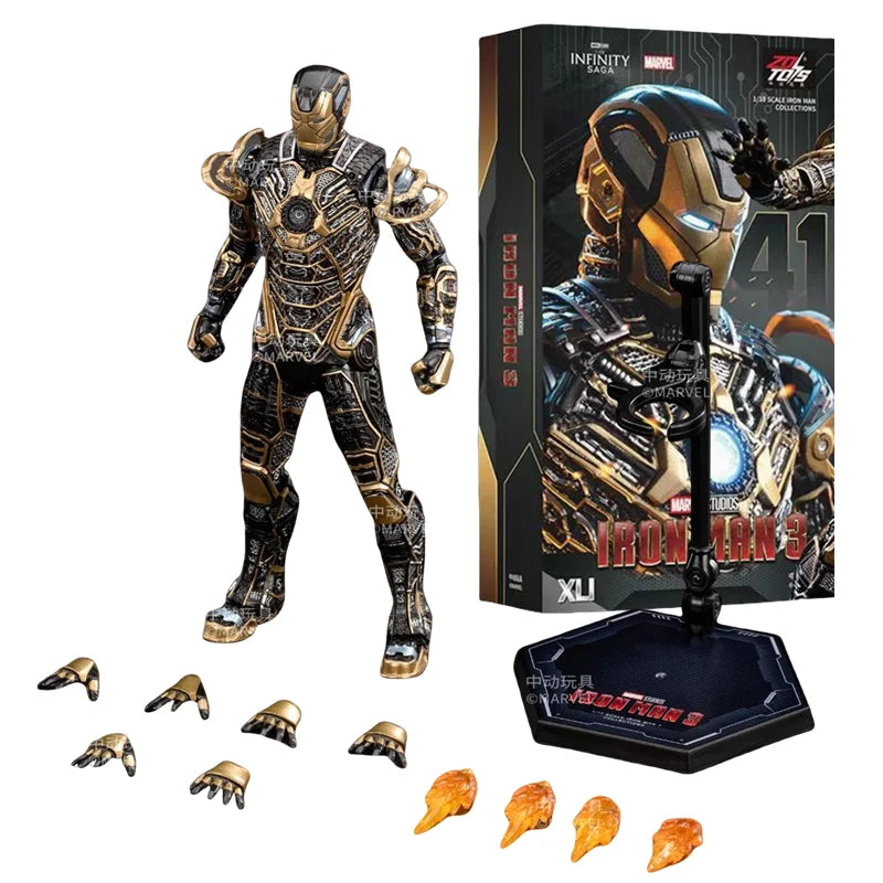 ZD Toys Iron Man MK15 MK16 máquina de guerra MK2 figura de acción Iron Man Mk47 MK35 pargo rojo 1/10 escala Iron Man colecciones regalo