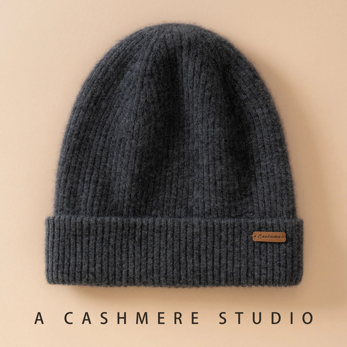 Gorros de invierno para mujeres/hombres, gorro informal para exteriores, gorro de punto de dos capas, gorros cálidos de 100% de Cachemira, gorro grueso para senderismo Unisex