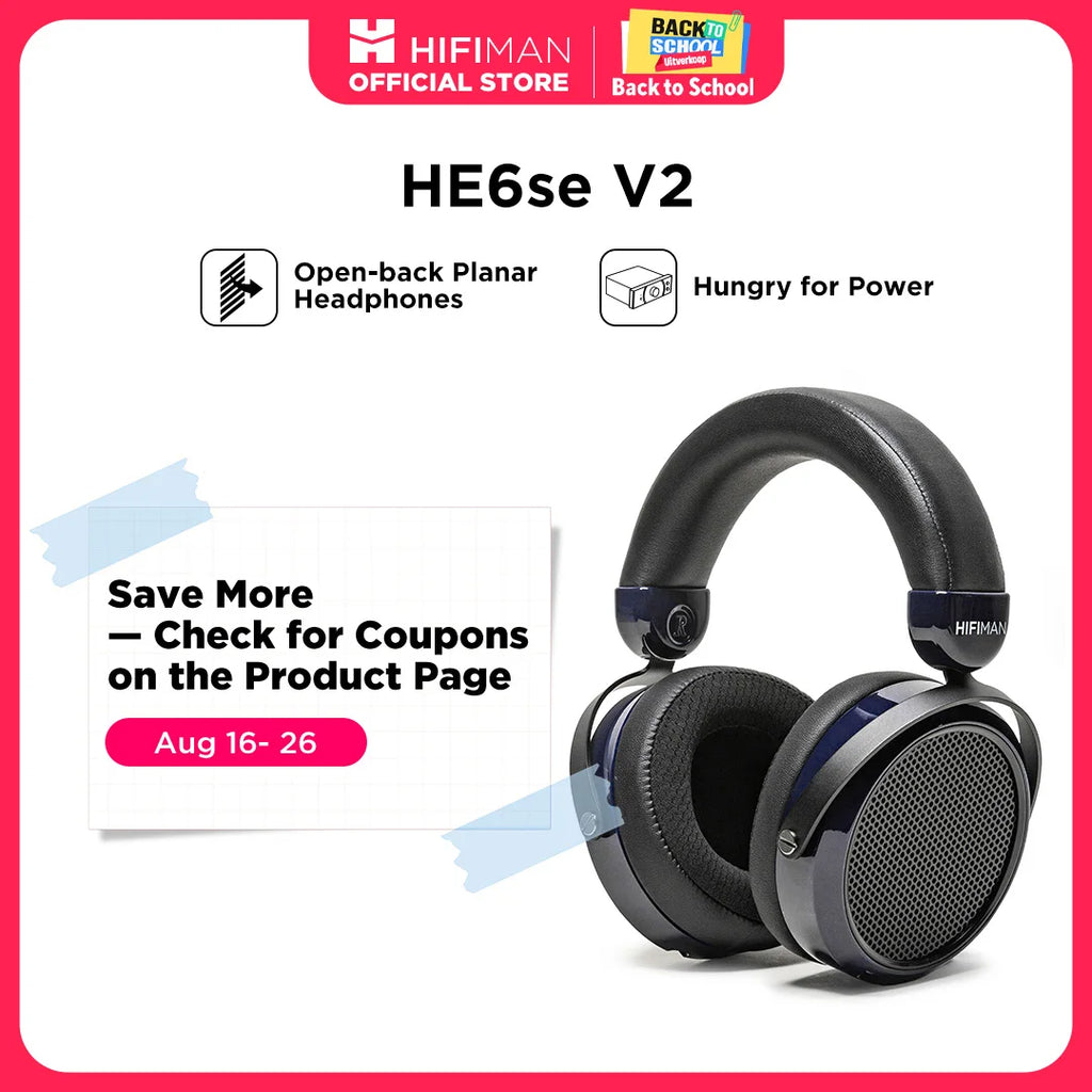 Auriculares audiófilos circumaurales magnéticos planares de tamaño completo HIFIMAN HE6se