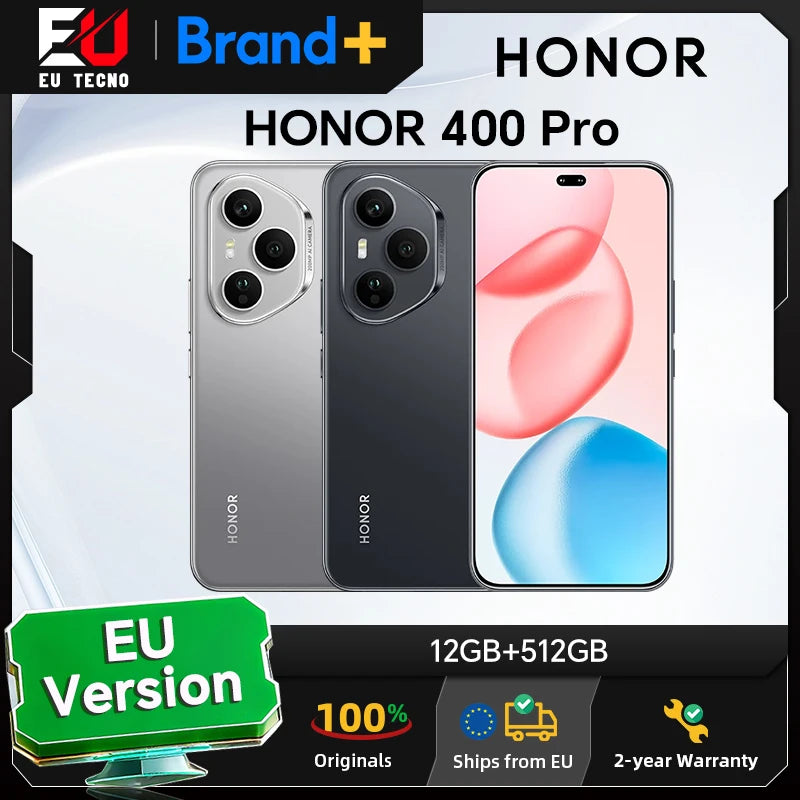 HONOR 400 Pro 5G, Versión UE, Smartphone 5G, Cámara principal ultra nítida con IA de 200MP, Qualcomm Snapdragon 8 Gen 3, Batería de 5300mAh