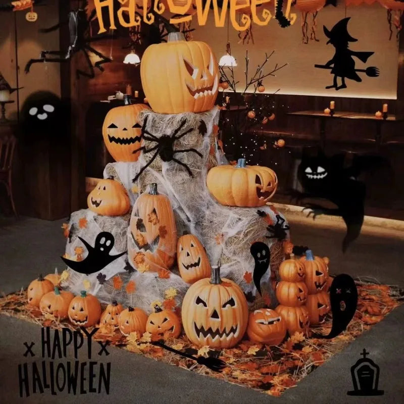 1 unidad de decoración decorativa de calabaza para Halloween, linterna decorativa, luz de calabaza, decoración de Halloween para exteriores