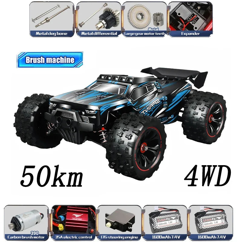 Coche teledirigido 1:14 85 KM/H o 50 KM/H 4WD con coches de Control remoto LED camión Drift Monster 4x4 de alta velocidad para niños Vs Wltoys 144001   Juguetes