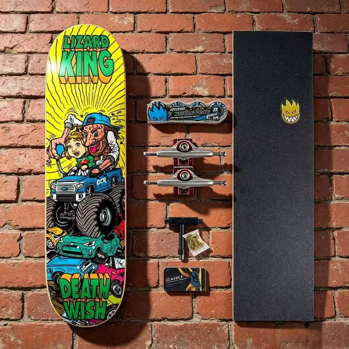 Patineta BAKER DEATH WISH de Alta Calidad, Completa, 100% Madera de Arce Canadiense, 7 Capas de Resina Epoxi Prensada en Frío, Tamaños 7.75, 8.0, 8.25, 8.5 Pulgadas