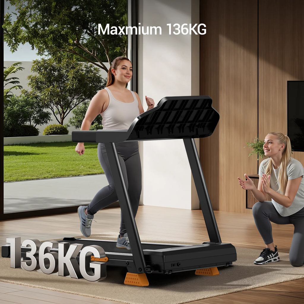 Caminadora Plegable ROBORE SF20 con Inclinación del 15%, Velocidad de 12 km/h, Carga Máxima de 136 kg, Motor Silencioso sin Escobillas de 3.0 HP, Cinta de Correr de 97×40 cm
