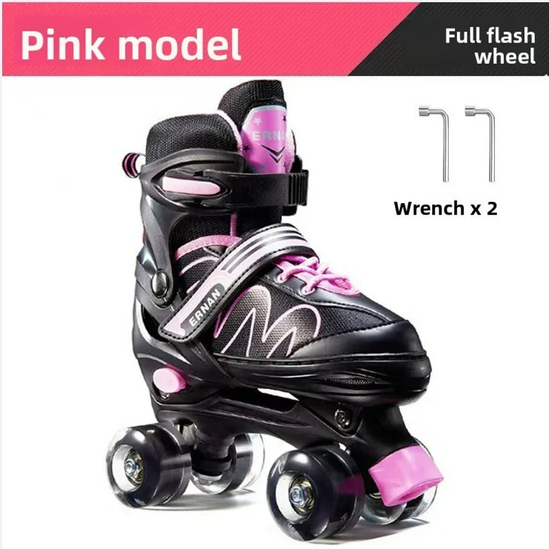 Patines en Línea Ajustables para Niños, Patines de Ruedas Iluminadas para Niños y Niñas, Zapatos de Patinaje para Deportes al Aire Libre