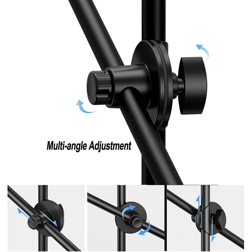Aro de Luz LED de 26CM para Fotografía y Video, Iluminación Circular, Lámpara para Selfies, Teléfono, Cámara, Estudio Fotográfico, con Trípode y Soporte para Teléfono