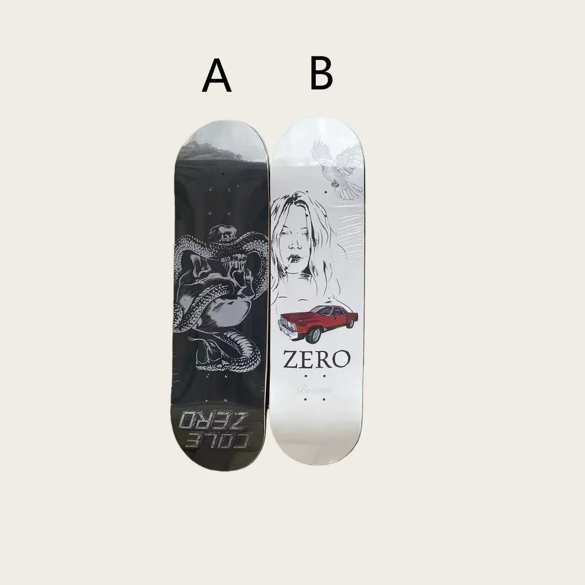 Hecho con 100% arce canadiense, patineta - Construcción de 7 capas, doble curvatura, opciones de tamaño: 7.75/8.0/8.25/8.5 pulgadas