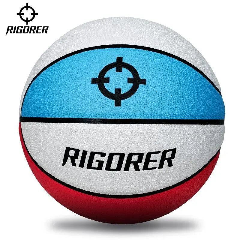 RIGORER Balón de baloncesto para interiores y exteriores, resistente al desgaste, antideslizante, de cuero PU, tamaño 7, balón estándar para entrenamiento de competición
