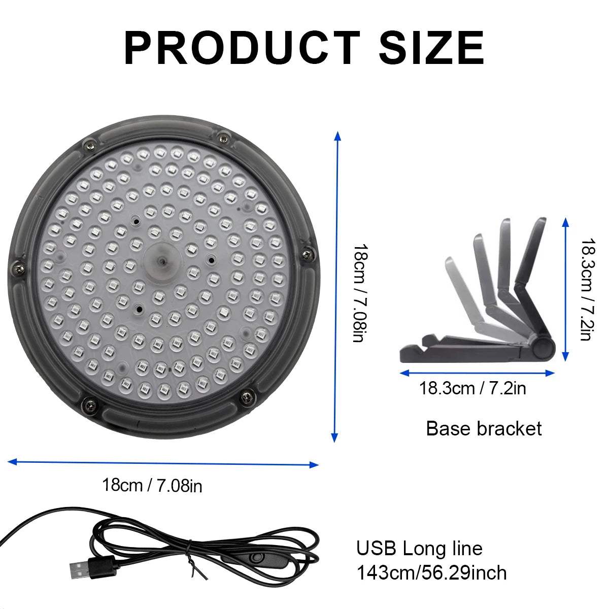 Lámpara de Bronceado UV de Escritorio con 120 LED. Para el Bronceado Facial y Corporal con Rayos Ultravioleta. 457 Luz Azul. Para tomar el sol en casa