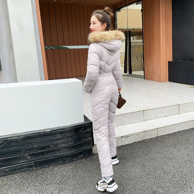 -30 ° Traje de Nieve de una Pieza para Mujer, Mono de Esquí, Chaqueta de Snowboard para Invierno, Traje Cálido para Actividades al Aire Libre