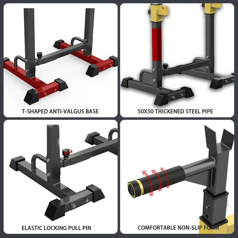 Banco con mancuernas de peso multifuncional mejorado, cama de levantamiento de pesas, barra plegable, banco de entrenamiento de elevación, prensa, equipo de Fitness