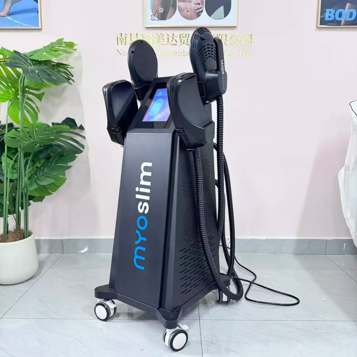 Máquina de Escultura Corporal MYOslim 6500W EMS - Terapia Electromagnética para Adelgazar Grasa y Estimular Músculos para Fitness y Moldeamiento Corporal