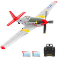 Avión RC VOLANTEXRC P51D Mustang 2.4G 4CH con Envergadura de 400 mm, Acrobacias con una Sola Tecla, RTF, con Estabilizador XPILOT