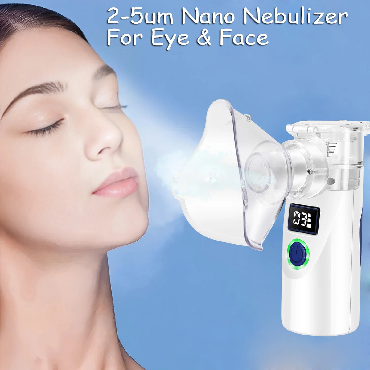 Vaporizador Facial Portátil Mini - Aparato Hidratante con Spray Frío Nano, Humidificador de Belleza para el Cuidado de la Piel