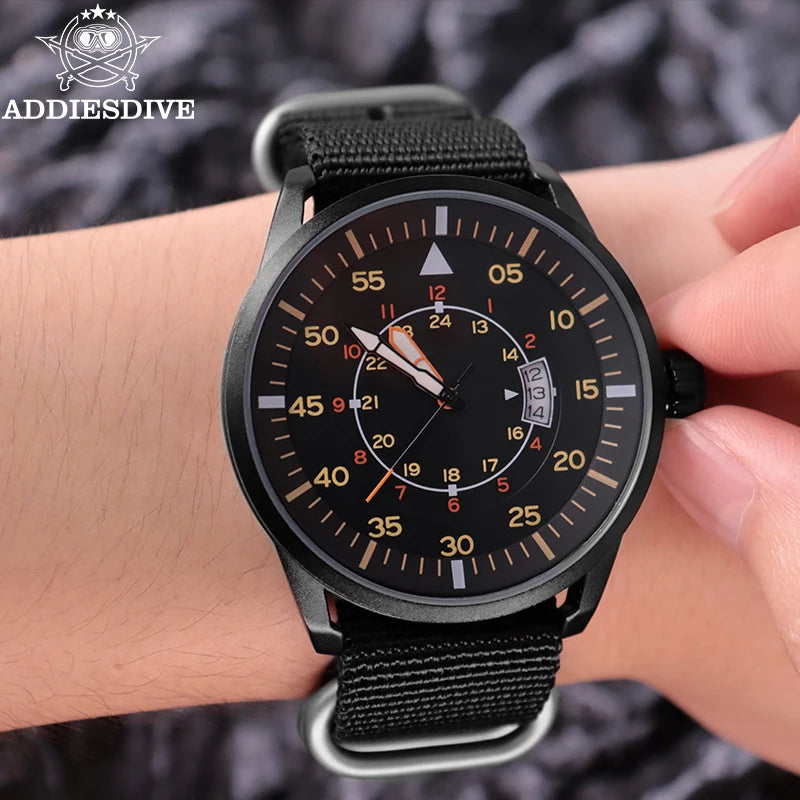 ADDIESDIVE Relojes de hombre de lujo luminosos, reloj de cuarzo para hombre, resistente al agua 50M con fecha
