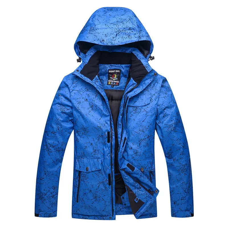 -30 Conjuntos de trajes de nieve blancos para hombres o mujeres Ropa de invierno al aire libre Ropa de snowboard Disfraces impermeables Chaqueta de esquí + Baberos de pantalón de nieve