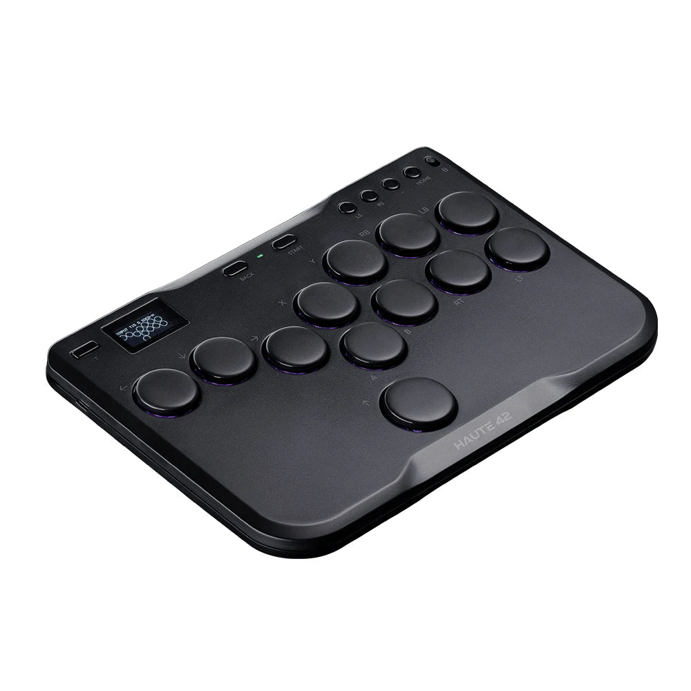 Controlador de joystick arcade Haute42 Cosmox Mini, teclado Hitbox, mando de lucha tipo Hitbox sin palanca para PS4/PS5/Switch, mando arcade para PC