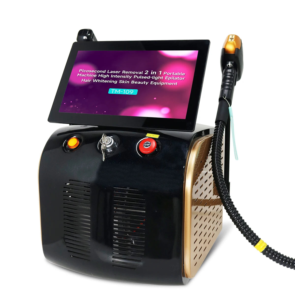Máquina de Depilación Láser de Diodo 2 en 1 de 5000W y 10 Barras, Láser Pico ND YAG para Eliminación de Tatuajes y Cejas