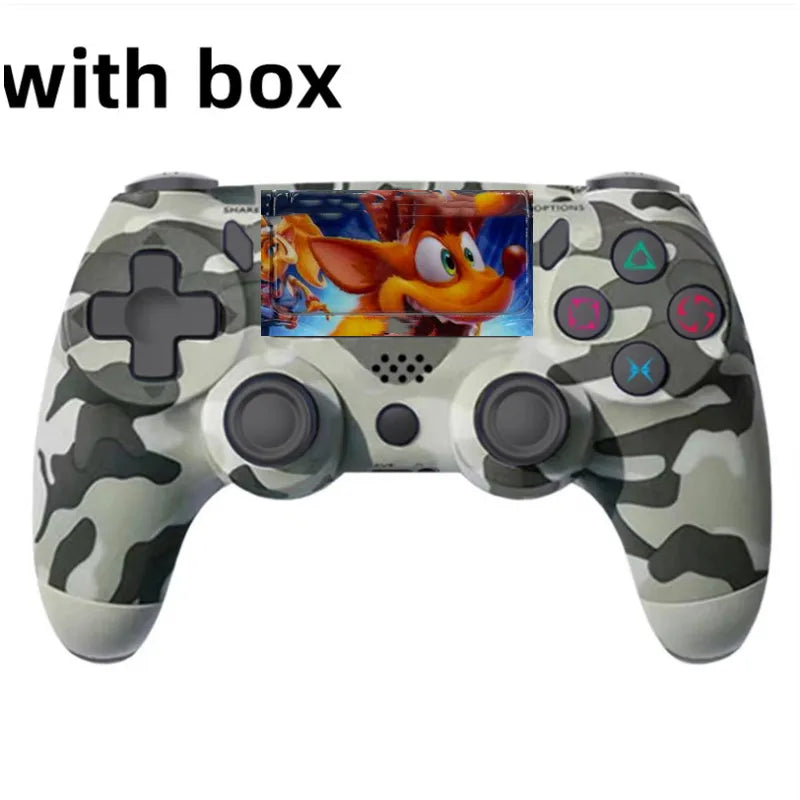 Wireless  Controller Gamepad 6-Axis Dual Vibration With LED Light Bar Joystick Joypad For PS Console /PC/iPad/Andriod/iPhone
