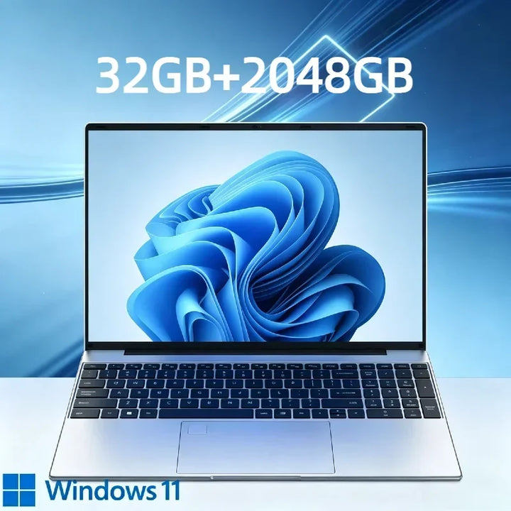 Portátil para juegos de 15,6" ultrafino, Intel Core I9-9900, 32 GB de RAM, 2 TB de SSD, Windows 11, desbloqueo con huella dactilar, retroiluminación, PC de oficina