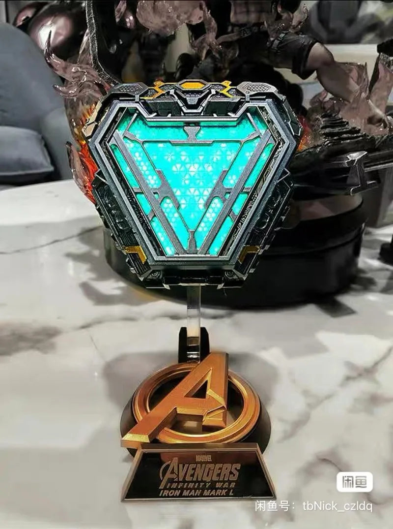 Reactor Mk50 1:1, Lámpara de Pecho Portátil, Réplica del Arc Reactor de Tony Stark, Figura con Luz LED, Regalo de Cumpleaños