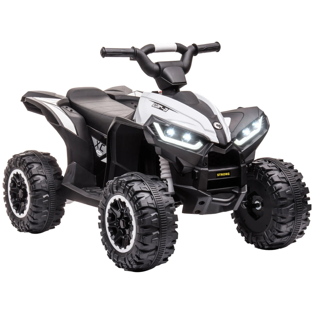 HOMCOM Quad Eléctrico para Niños 3-5 Años 12V con 2 Motores Faros Bocina