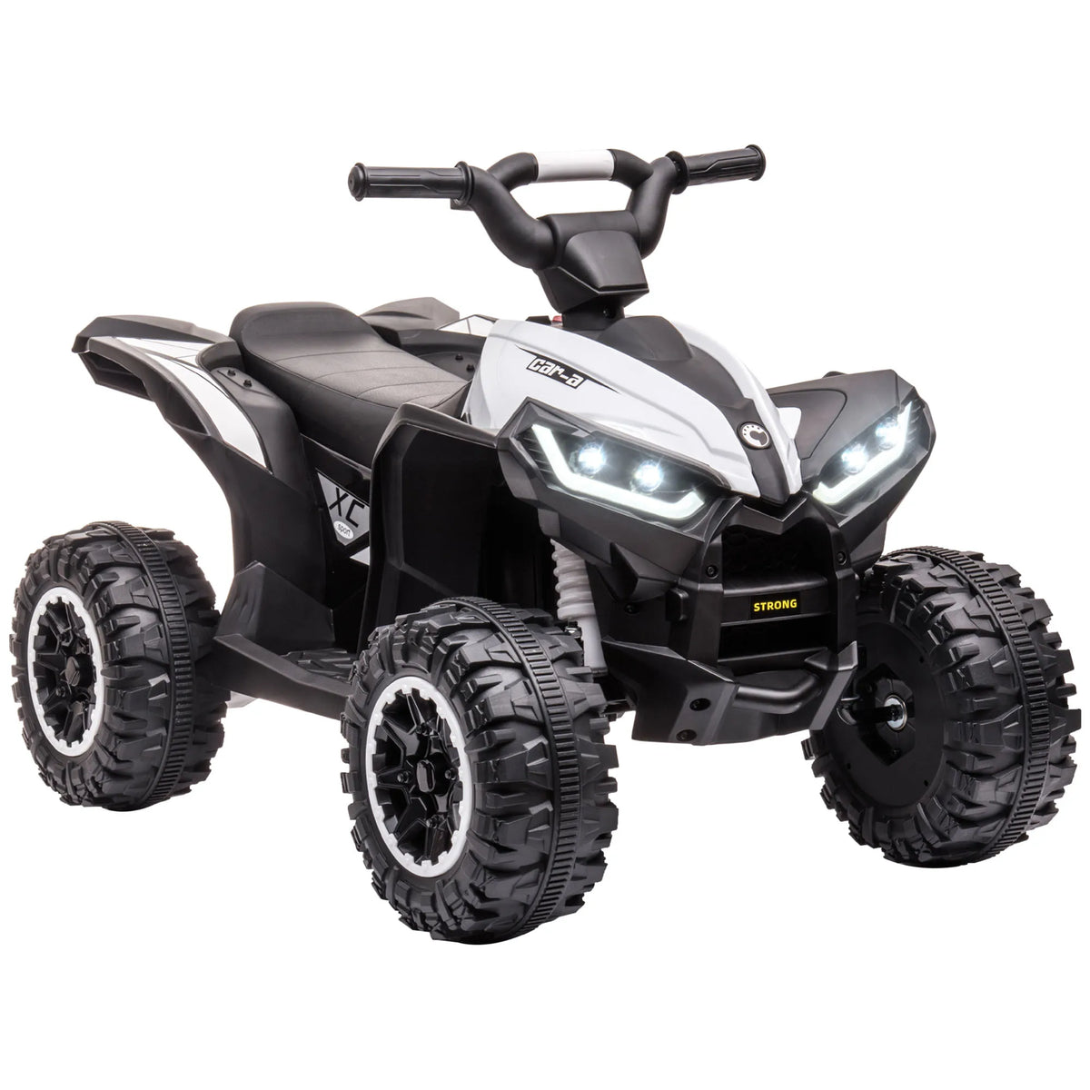 HOMCOM Quad Eléctrico para Niños 3-5 Años 12V con 2 Motores Faros Bocina