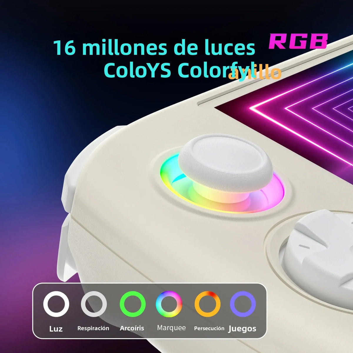 Consola de Juegos Retro Portátil Anbernic RG Cube, 64 bits, Android 13, Unisoc T820, Pantalla IPS de 3.95 Pulgadas, Joystick Hall, Efecto de Iluminación RGB