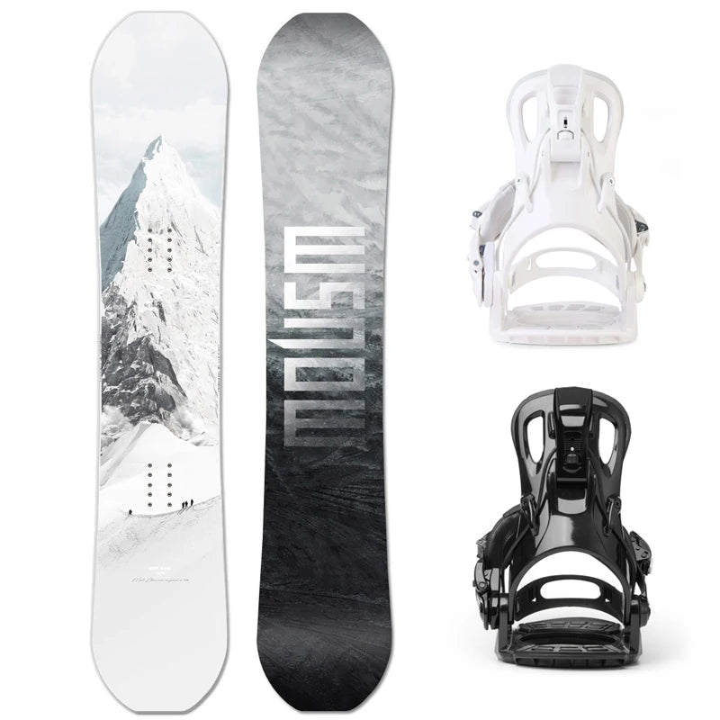 Conjunto de Tabla de Snowboard All-Round para Adultos, Estilo Camber Rocker, para Hombres y Mujeres, Estilo Invernal
