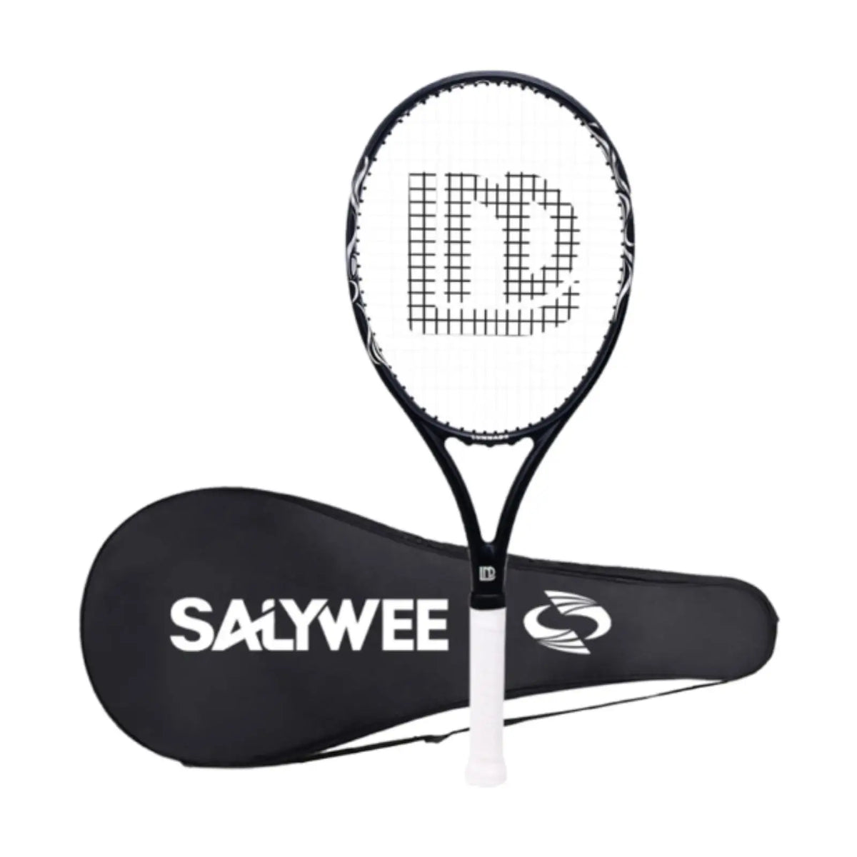 Raqueta de tenis con bolsa, agarre cómodo para hombres y mujeres, raqueta de tenis portátil profesional para práctica en jardín, playa y patio trasero