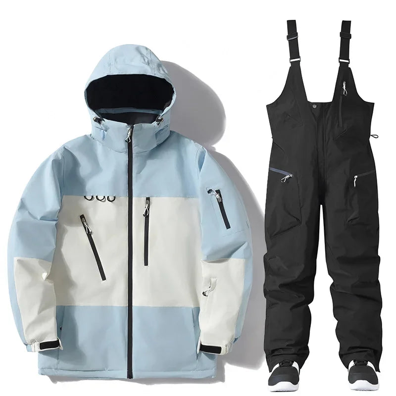 Traje de esquí térmico para hombre y mujer, temporada de nieve 24-25, pantalones impermeables para snowboard y esquí.