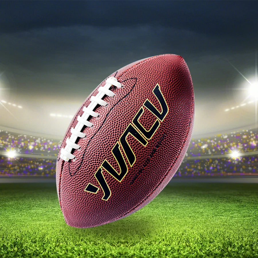 Fútbol americano estándar para adiestramiento al aire libre y juego recreativo con tamaño estándar oficial, Rugby de talla 9,6, 1 ud.