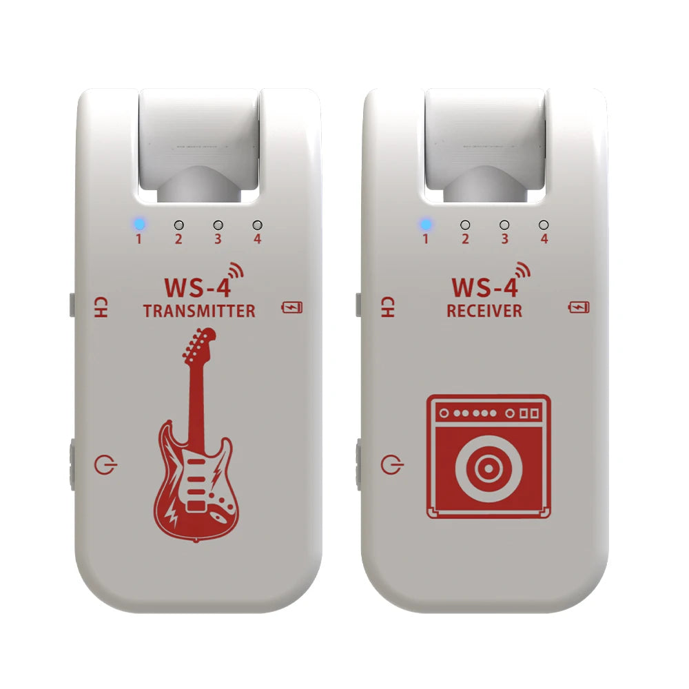 Sistema de guitarra inalámbrico 2.4G: transmisor y receptor negro para guitarra eléctrica, EWI, bajo