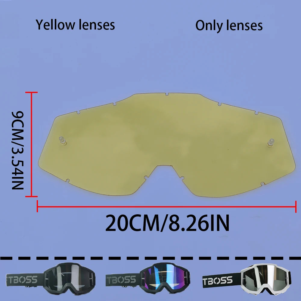 Gafas de Motocross MX Todoterreno, Antipolvo, Antiviento, con Lentes de PC para Casco de Carreras de Motocross