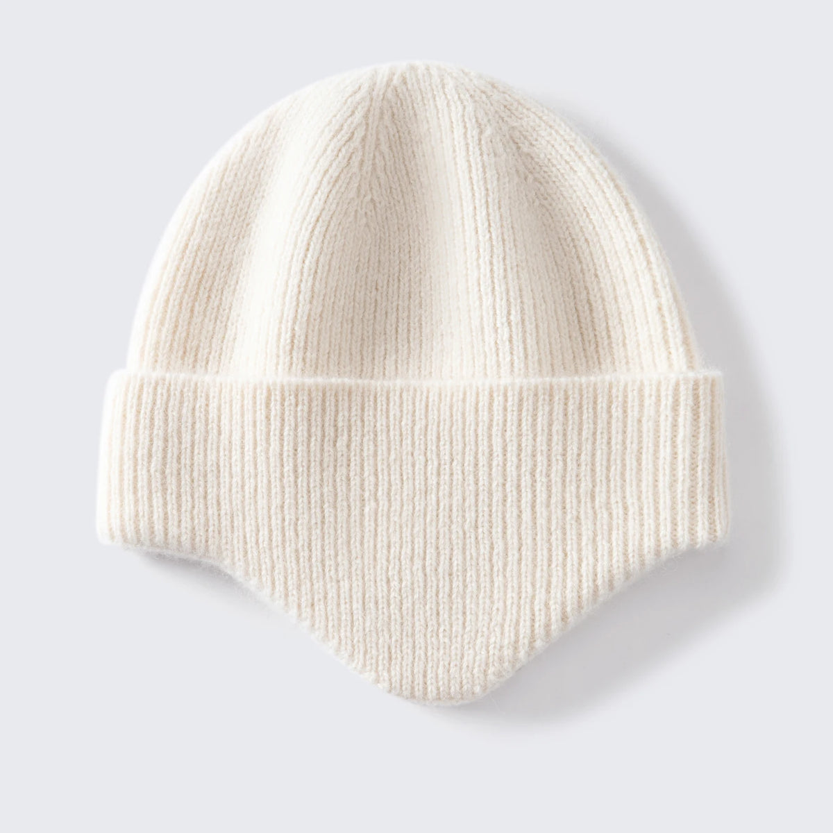 SHELTER BEANIE Gorro con Orejeras 90% Alpaca Fina 10% Cachemira, Calentador de Orejas de Lujo Sin Teñir, Gorro Tejido de Lujo, Calentador de Orejas de Puesta Rápida