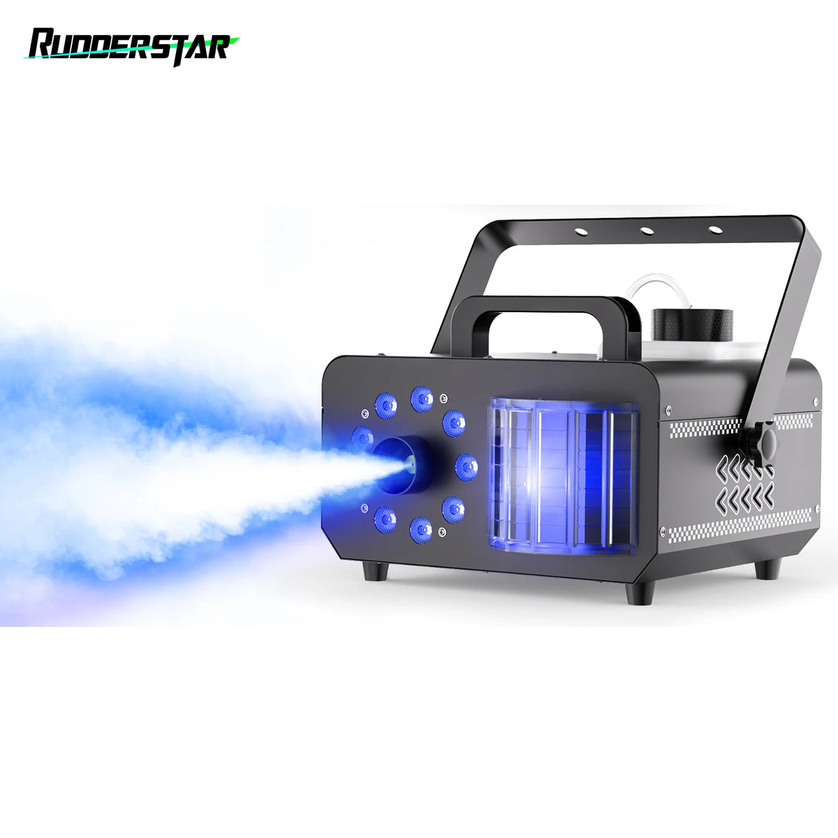 Máquina de Humo de 1200W con 9 LED RGB, Efecto de Bola Mágica, Luces con Control Remoto, Máquina de Humo para Discotecas, Fiestas, Conciertos, Bodas, Teatro