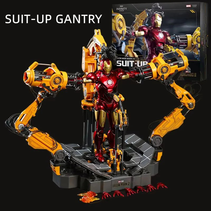 Figura de Acción ZDTDS Marvel Avengers Iron Man Serie Mark con Luz LED, Modelo Coleccionable para Adultos, Juguete de Exhibición