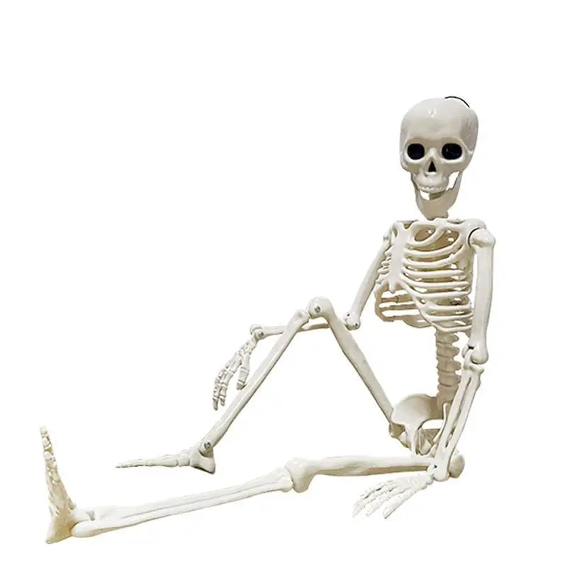 Esqueleto móvil de Halloween, huesos de calavera humana falsa, decoraciones para fiesta de Halloween, Bar en casa, Casa Encantada, accesorios de terror, juguetes ornamentales