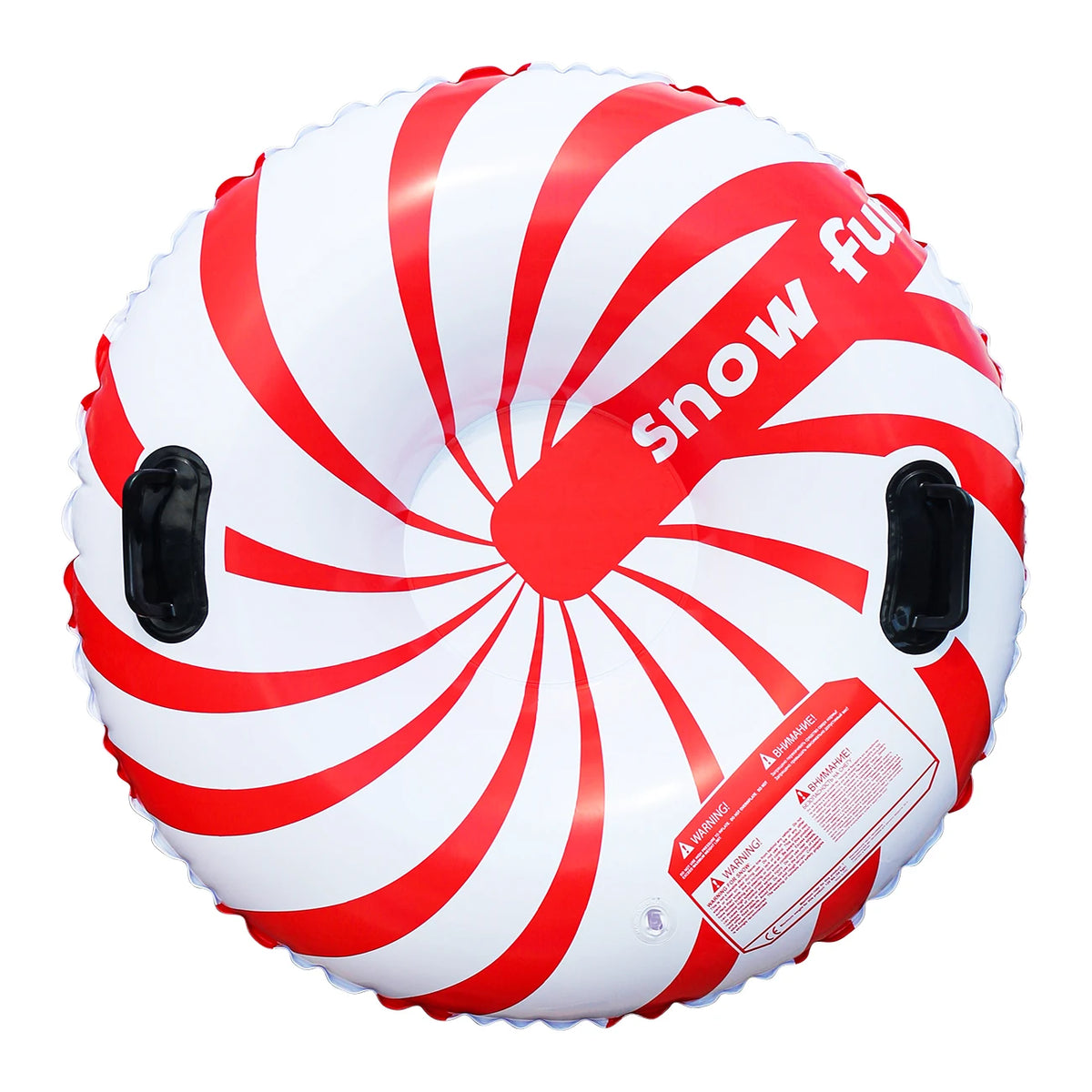 Trineo de nieve grande inflable para niños y adultos, trineos de fondo duro resistentes y gruesos con asas, 1 ud.