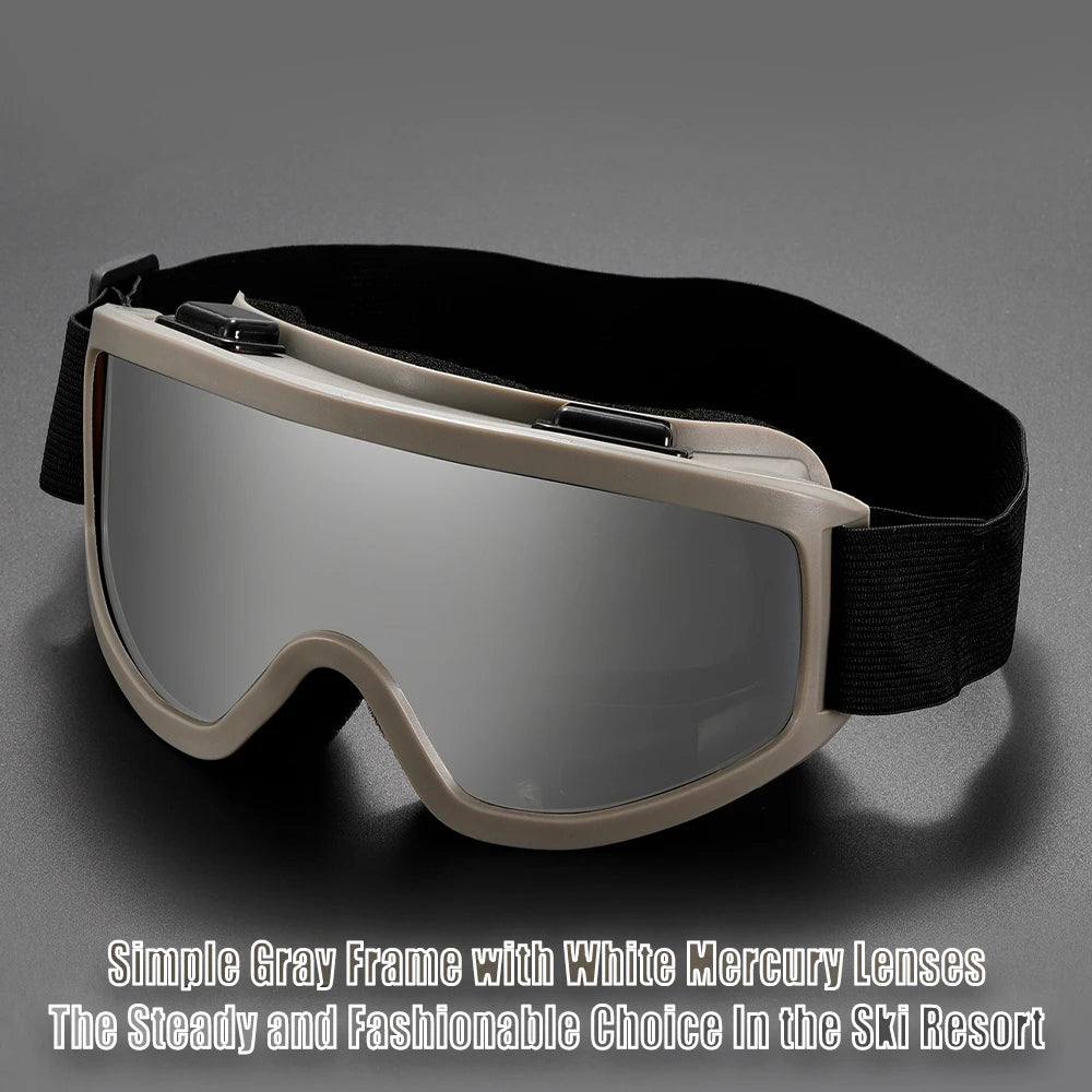 Gafas de esquí de una sola pieza con montura grande para uso diurno y nocturno, acolchadas, a prueba de viento, para esquí individual y snowboard, de alta definición para montañismo