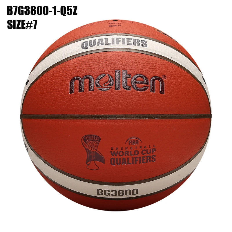 Balones de Baloncesto Originales Molten 2027, Tamaño 7/6/5, Material PU, para Juegos en Interiores y Exteriores, Entrenamiento, Hombres y Mujeres, Baloncesto