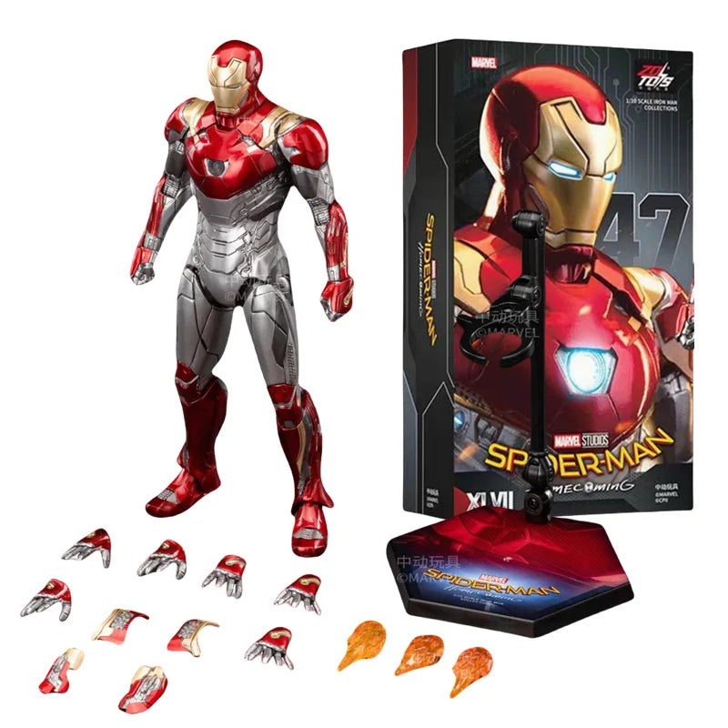ZD Toys Iron Man MK15 MK16 máquina de guerra MK2 figura de acción Iron Man Mk47 MK35 pargo rojo 1/10 escala Iron Man colecciones regalo